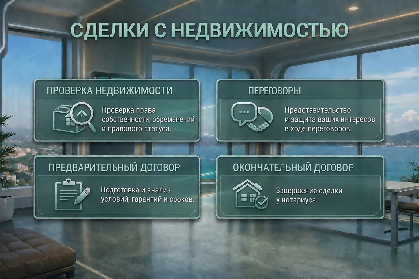 Четыре шага сделки с недвижимостью: анализ истории, переговоры, предварительный и окончательный договор